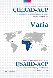  CIÉRAD-ACP N°18, Volume N°18, Décembre 2024	  